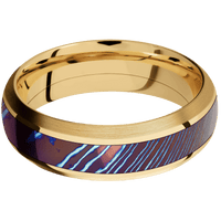 10K Yellow Gold + Polish , Satin Finish