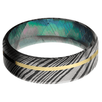 Damascus + Acid Finish + Black Mother of Pearl