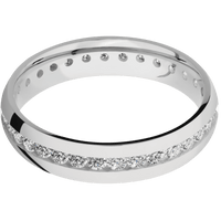 14K White Gold + Polish Finish