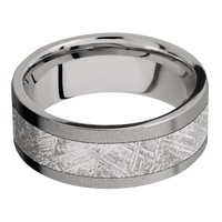 Titanium + Sand Finish + 14K White Gold