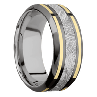 Tantalum Noir + Bead , Polish Finish + Titanium