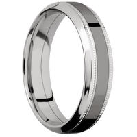 14K White Gold + Satin , Polish Finish