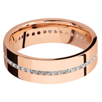 14K Rose Gold + Polish Finish
