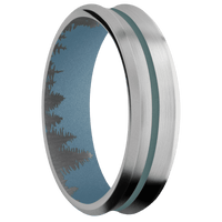 Titanium + Satin , Bead Finish + Polar Blue