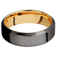 Tantalum Noir + Satin , Polish Finish + 14K Yellow Gold