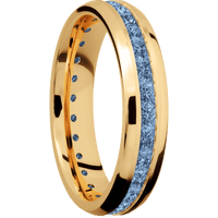 14K Yellow Gold + Satin , Polish Finish