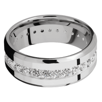18K White Gold + Polish , Polish Finish