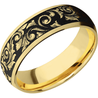 14K Yellow Gold + Satin Finish