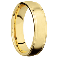 14K Yellow Gold + Satin Finish