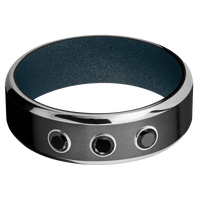 Zirconium + Anglesatin , Polish Finish + Blue Titanium