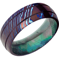 Titanium Damascus + Polish , Polish Finish + Black Mother of Pearl