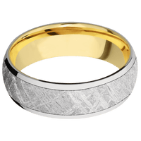 14K White Gold + Polish Finish + 14K Yellow Gold
