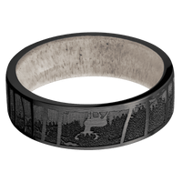 Zirconium + Satin Finish + Antler
