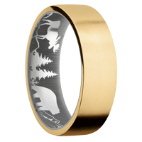 10K Yellow Gold + Anglesatin Finish + Titanium