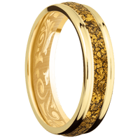 14K Yellow Gold + Polish , Polish Finish