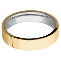 10K Yellow Gold + Polish Finish + Titanium