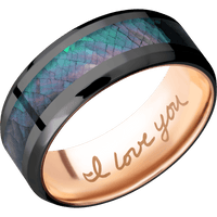 Zirconium + Polish , Polish Finish + 14K Rose Gold
