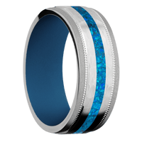 Titanium + Hammer , Sand Finish + Ridgeway Blue