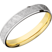 14K White Gold + Polish Finish + 10K Yellow Gold
