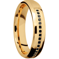 10K Yellow Gold + Satin , Polish Finish