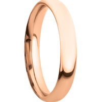 14K Rose Gold + Polish Finish