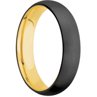 Zirconium + Satin Finish + 18K Yellow Gold