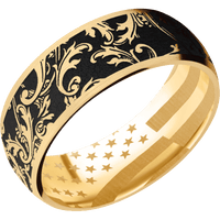 14K Yellow Gold + Satin Finish