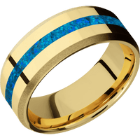 10K Yellow Gold + Polish , Sand Finish