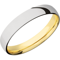 Platinum + Polish Finish + 14K Yellow Gold