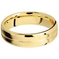 10K Yellow Gold + Polish , Satin Finish