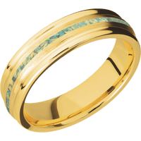 18K Yellow Gold + Treebarkh , Polish Finish