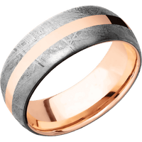 Meteorite + None Finish + 18K Rose Gold
