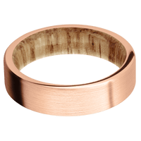14K Rose Gold + Satin Finish + Natural Oak