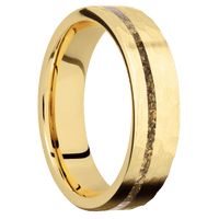 14K Yellow Gold + Hammer , Hammer Finish