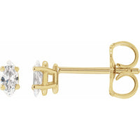 14K Yellow Gold 1/8 CTW Natural Diamond Earrings