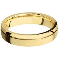 10K Yellow Gold + Satin , Polish Finish