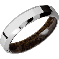 18K White Gold + Polish , Polish Finish + Walnut