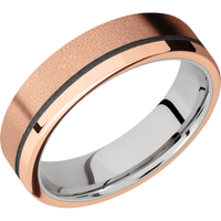 14K Rose Gold + Sand , Polish Finish + Cobalt Chrome