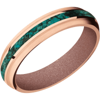 14K Rose Gold + Polish , Satin Finish + Rose Gold