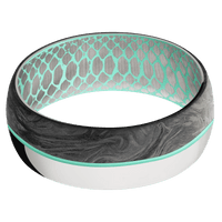 10K White Gold + Polish Finish + Robins Egg Blue