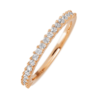 14K Rose Gold band with 21 Princess Lab Grown Diamond having TCW-.63