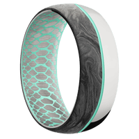 10K White Gold + Polish Finish + Robins Egg Blue