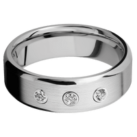 10K White Gold + Satin , Polish Finish
