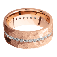 14K Rose Gold + Rock Finish