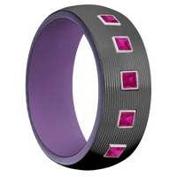Zirconium + Machine Finish + Wild Purple