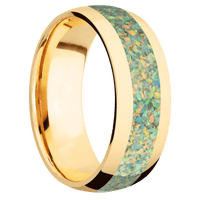 14K Yellow Gold + Polish Finish