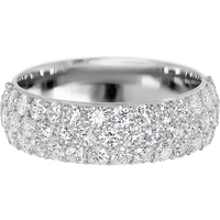 14K White Gold band with 46 Round Lab Grown Diamond having TCW-1.38