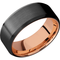 Zirconium + Satin , Satin Finish + 14K Rose Gold