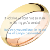 10K Yellow Gold + Polish Finish + 14K Rose Gold