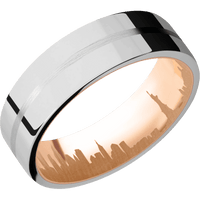 14K White Gold + Polish Finish + 10K Rose Gold